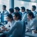 A cinematic editorial photograph of a diverse Indonesian tech team collaboratively analyzing annotated data on multiple screens in a modern office, bathed in warm natural light, symbolizing AI innovation and digital growth in 2025.